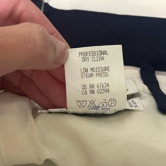 VINTAGE KARL LAGERFELD Neiman Marcus Blue White Striped Crop Bustier Nautical 40 - Picture 5 of 10